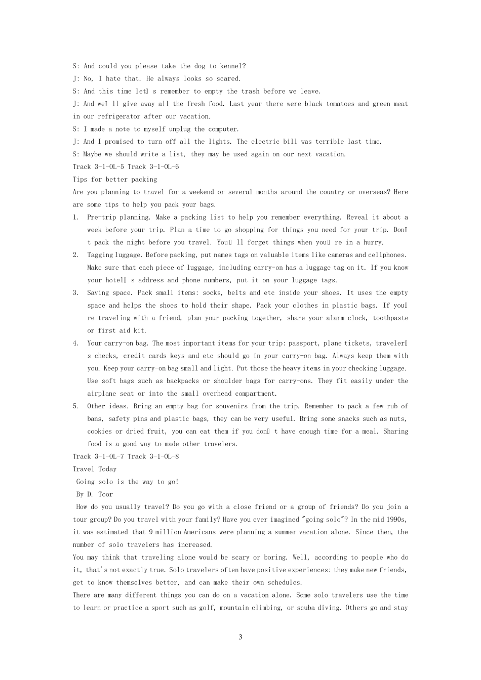 新世纪大学英语系列教材视听说教程3听力原文及课后翻译+课内重点句子_第3页