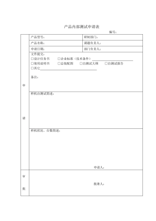新产品内部测试计划