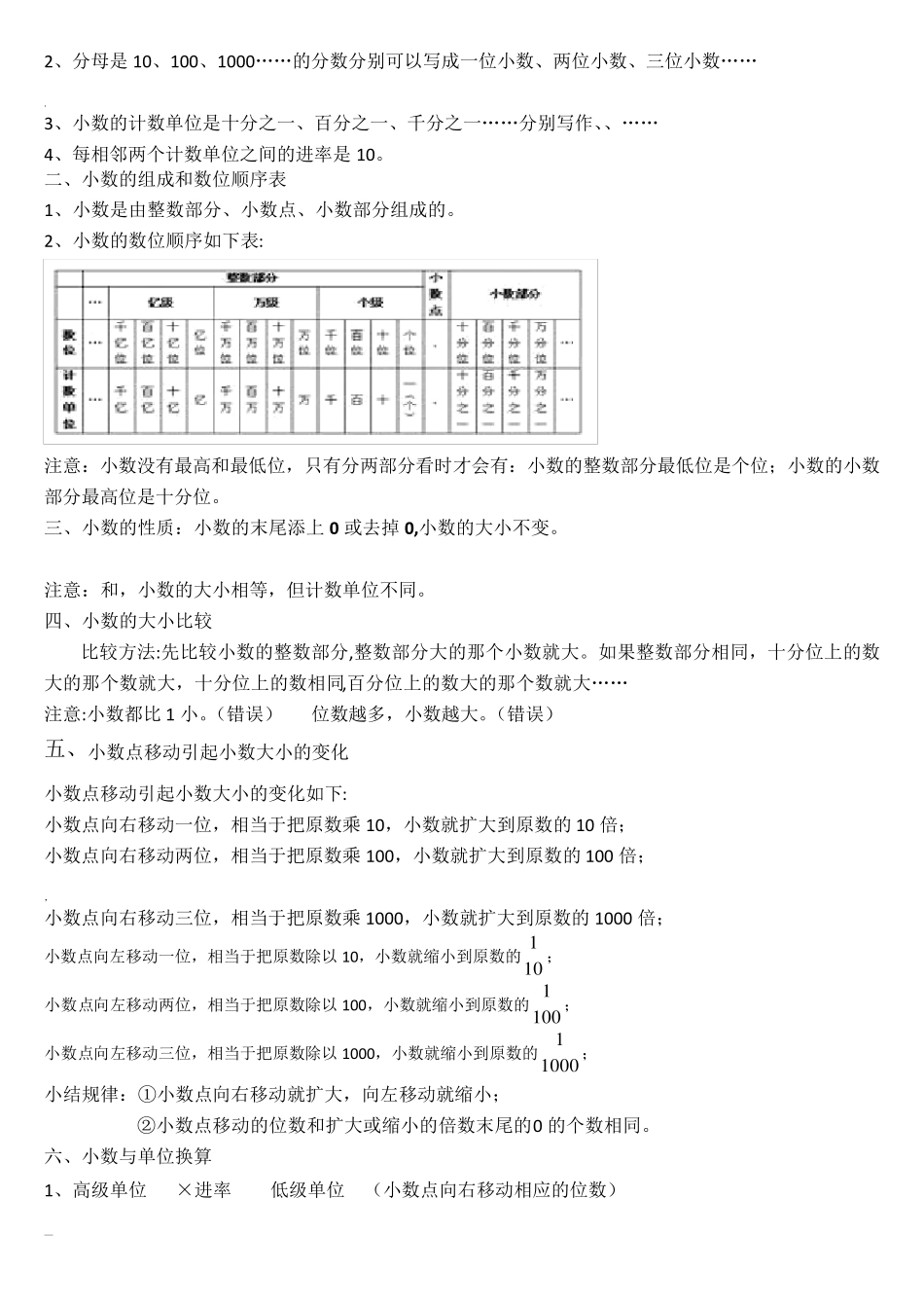 新人教版四年级下册数学总复习资料_第3页