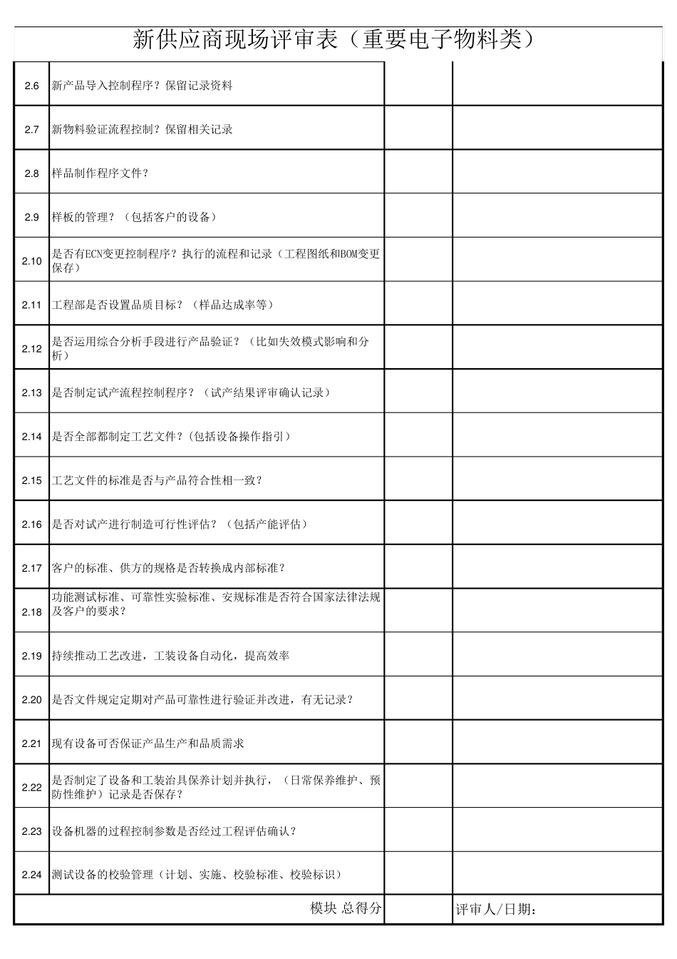 新供应商现场评审表_第2页