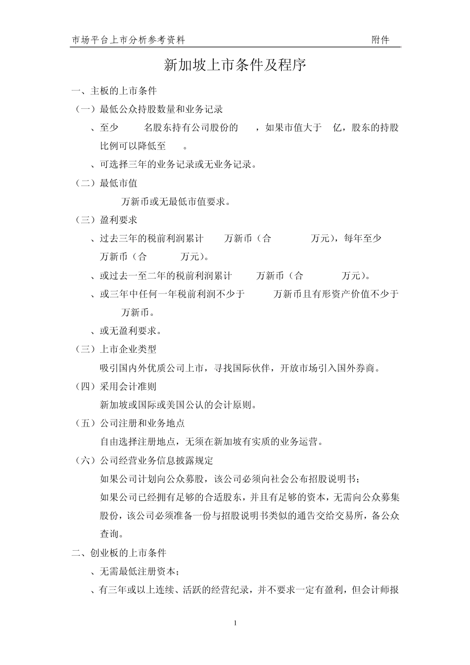新加坡上市条件及程序_第1页