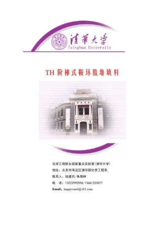 新型传质设备TH填料