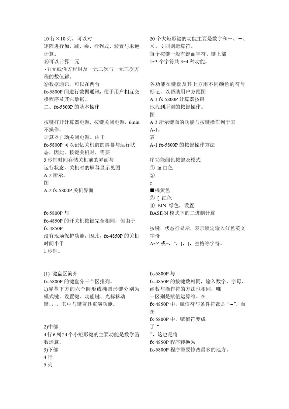 新型编程计算器CASIOfx5800P使用方法与编程技巧_第2页