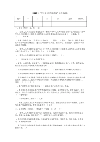 新安全生产法考试题