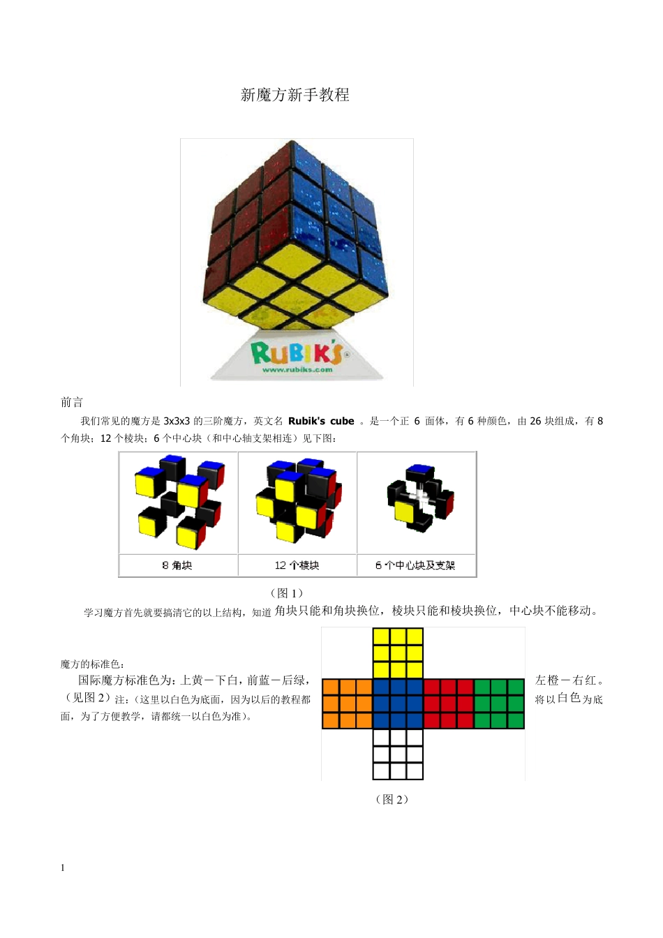 新手三阶魔方公式图解_第1页