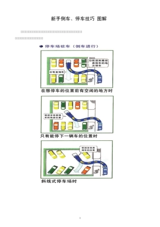 新手倒车、停车技巧