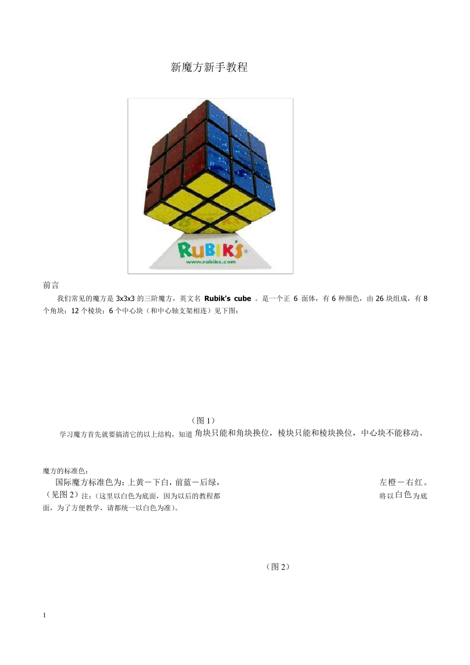 新手魔方公式图解_第1页
