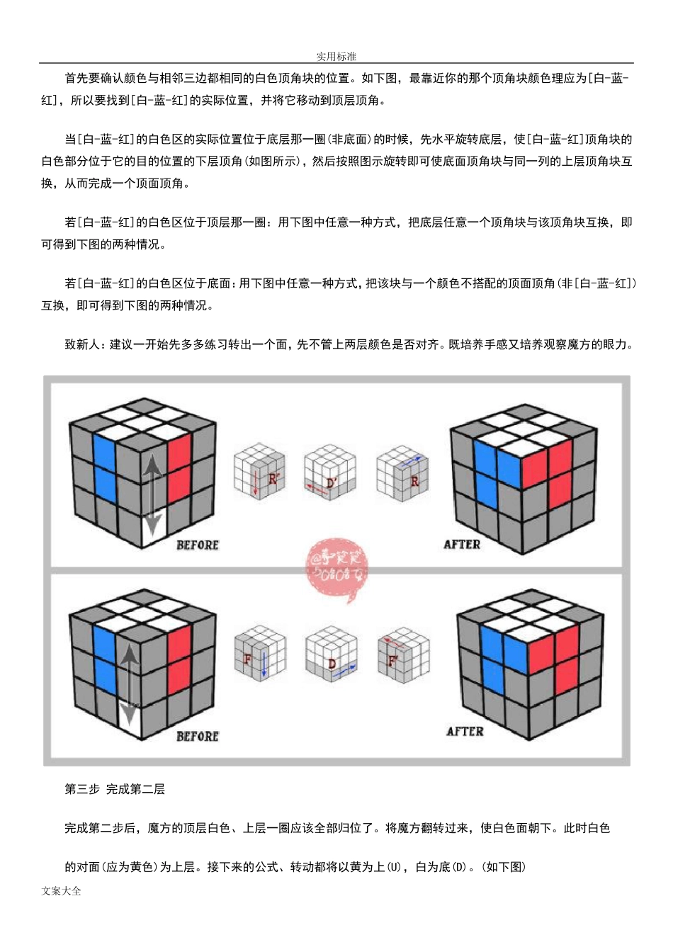 新手魔方教程公式口诀_第3页