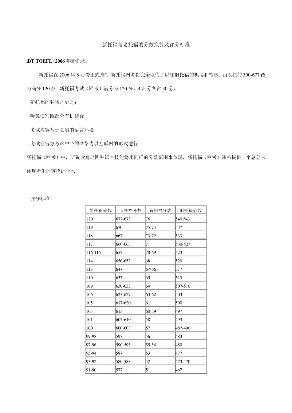 新托福与老托福的分数换算_第1页