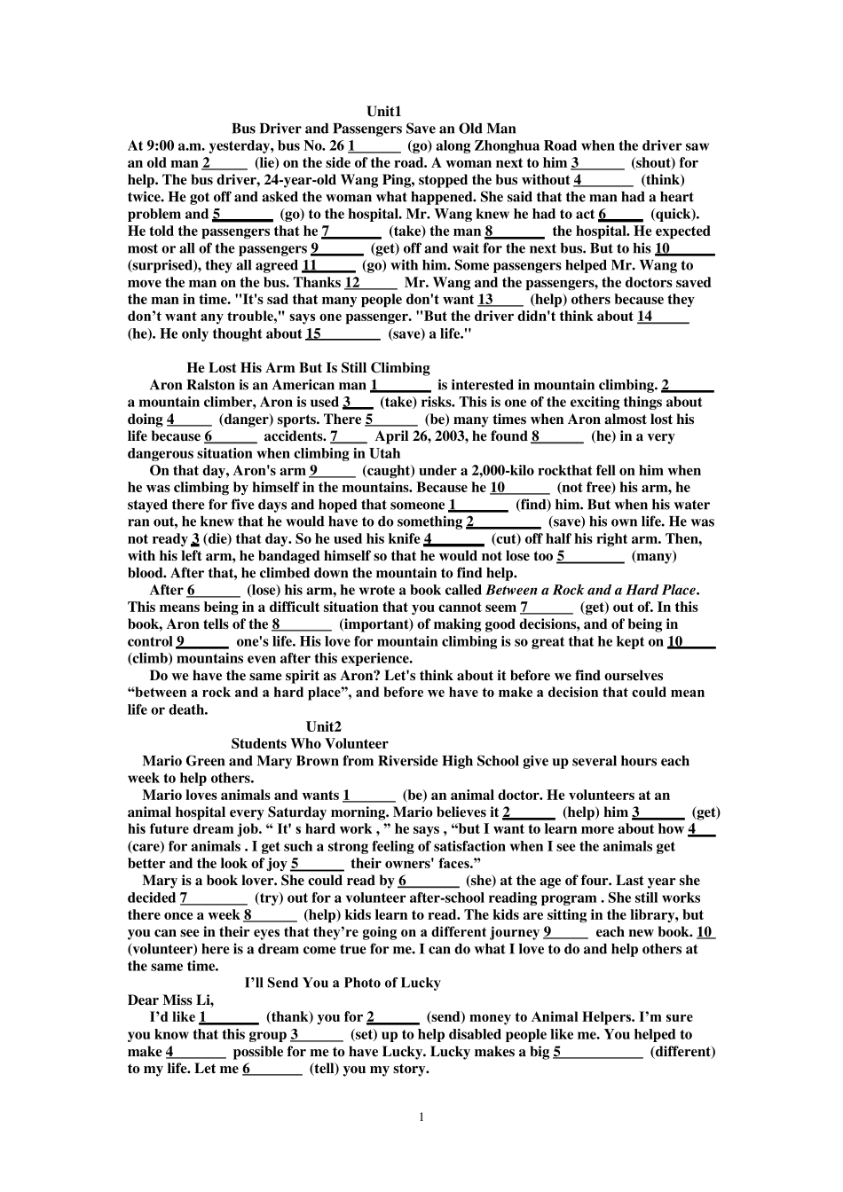 新新目标八年级英语(下)语法填空_第1页