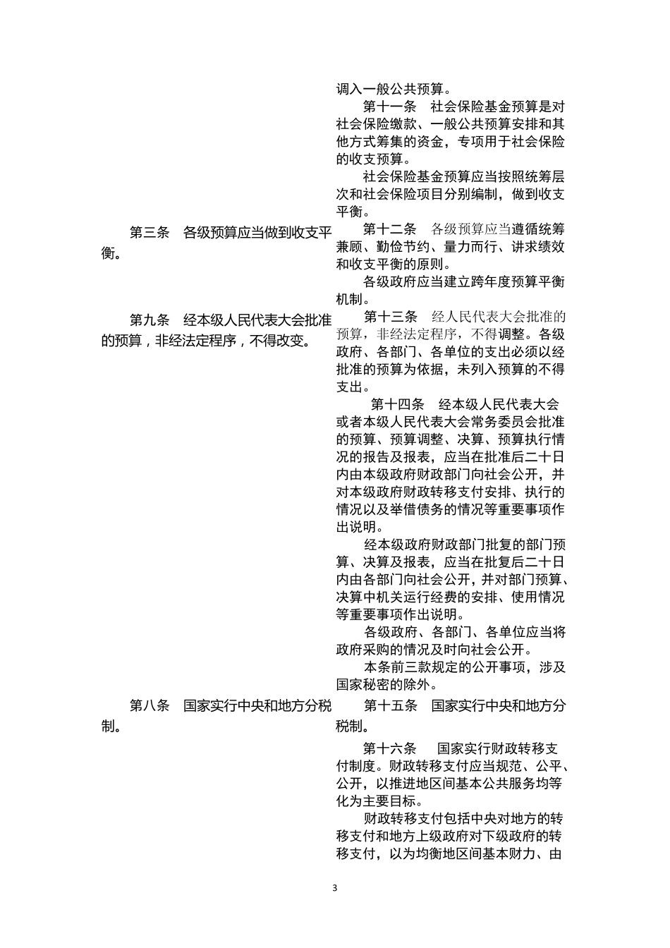 新旧预算法对照表_第3页