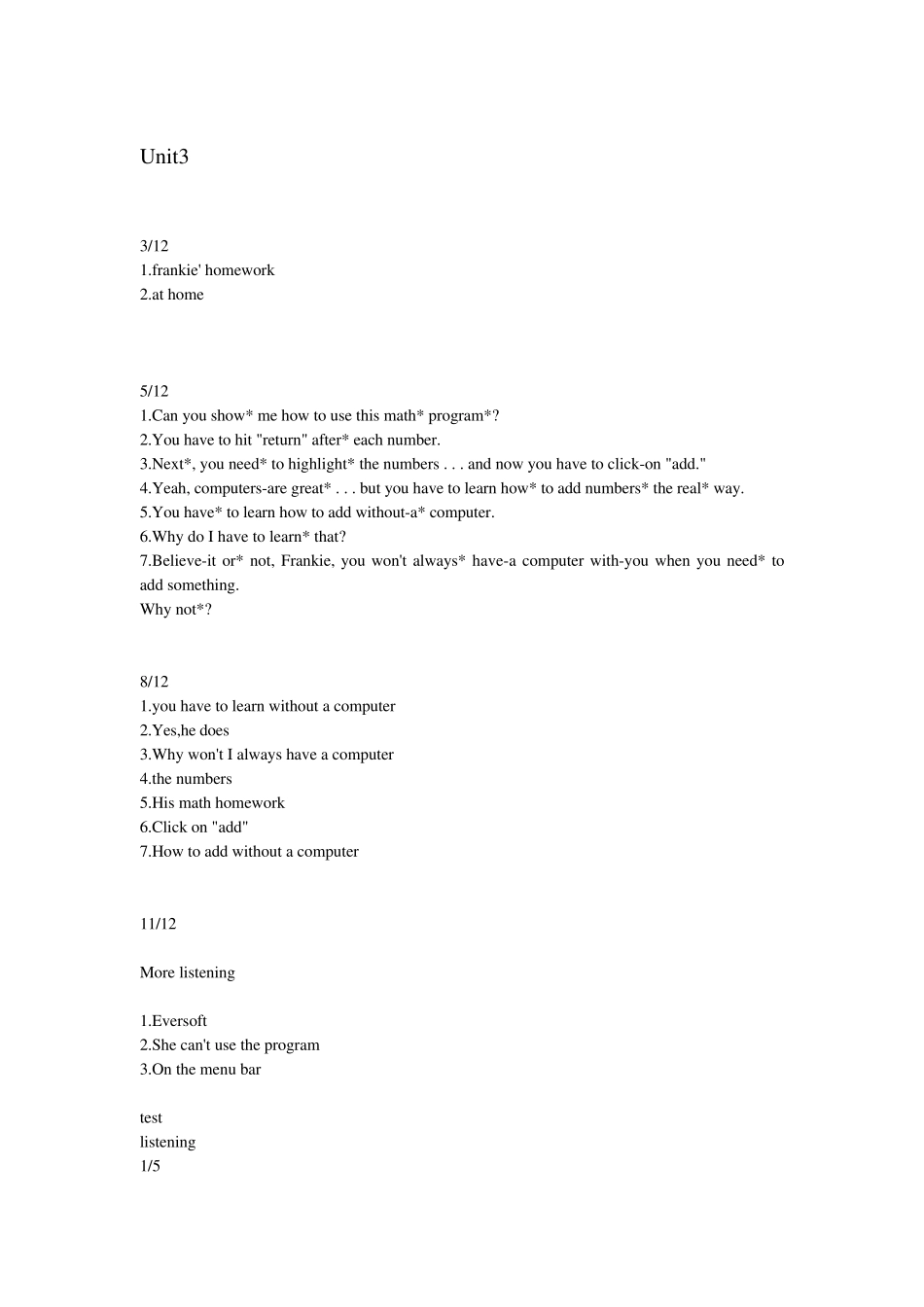 新时代交互英语视听说2级答案unit3~6_第1页