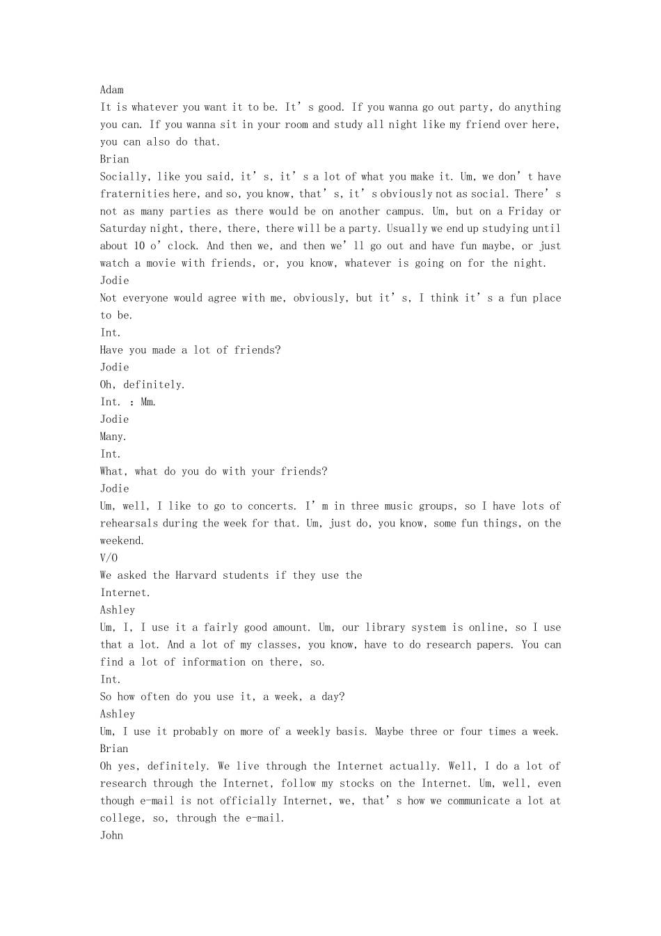 新标准大学英语视听说教程2(听力材料文本及答案)_第3页