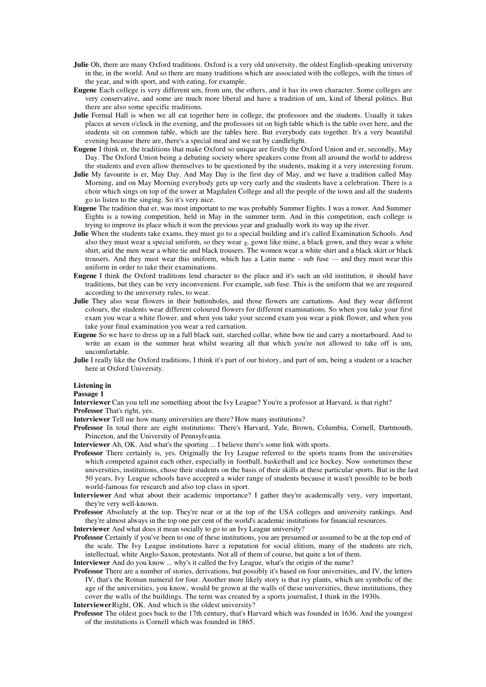 新标准大学英语视听说教程第一册听力原文_第2页