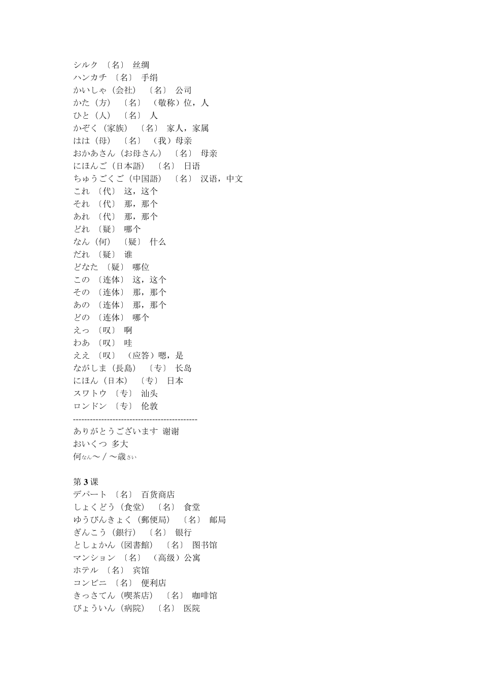 新标日初级上册单词_第3页