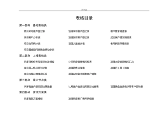 新楼盘销售表格