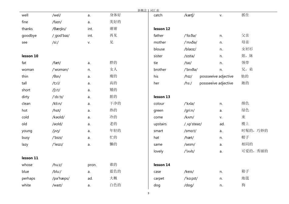 新概念1单词打印版_第3页