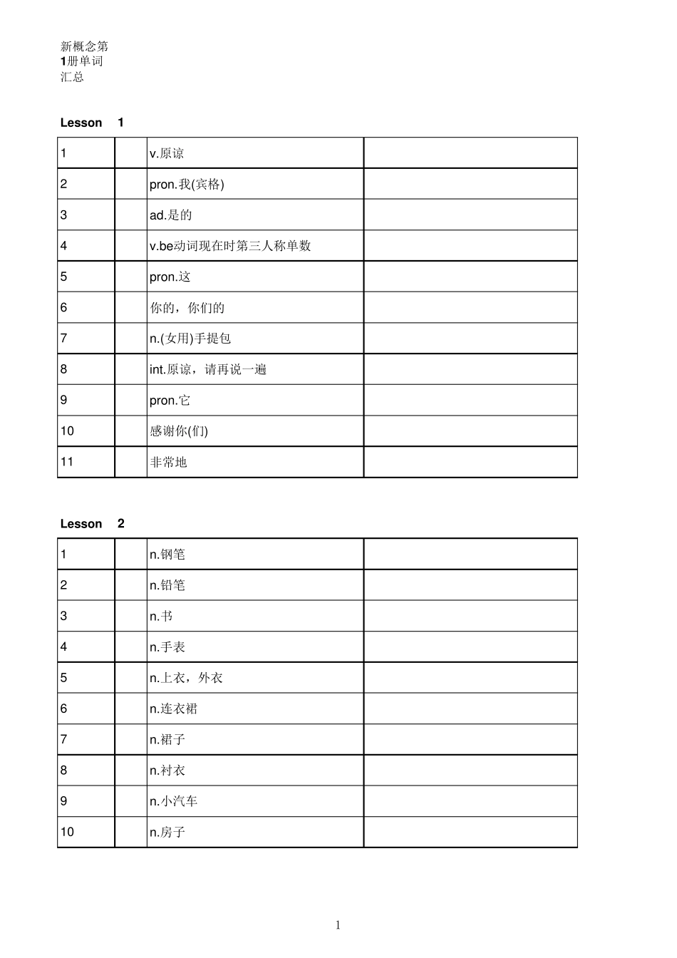 新概念1默写打印版_第1页