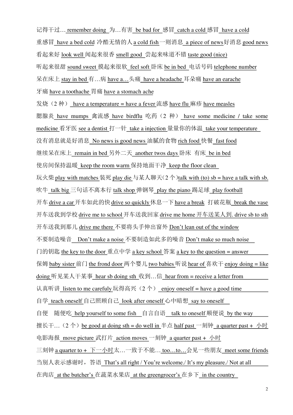 新概念一61—72课复习题_第2页