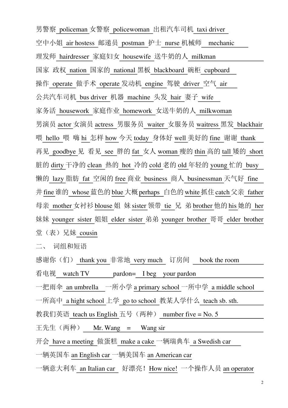 新概念一112课复习题_第2页