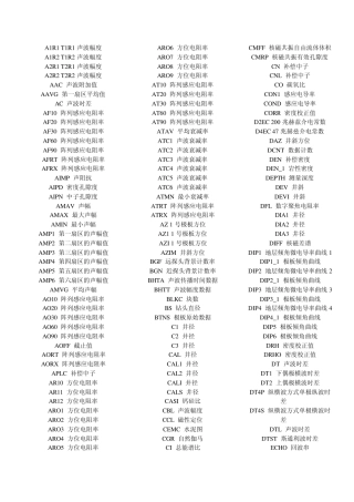 测井曲线名称对照