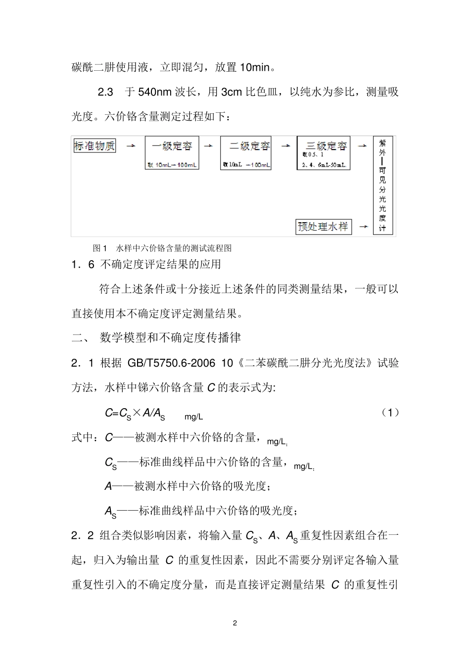 测定六价铬不确定度的评定_第2页