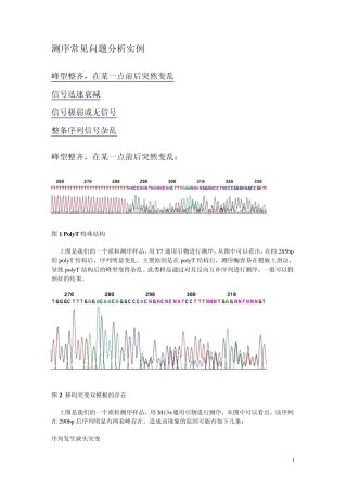 测序常见问题分析实例