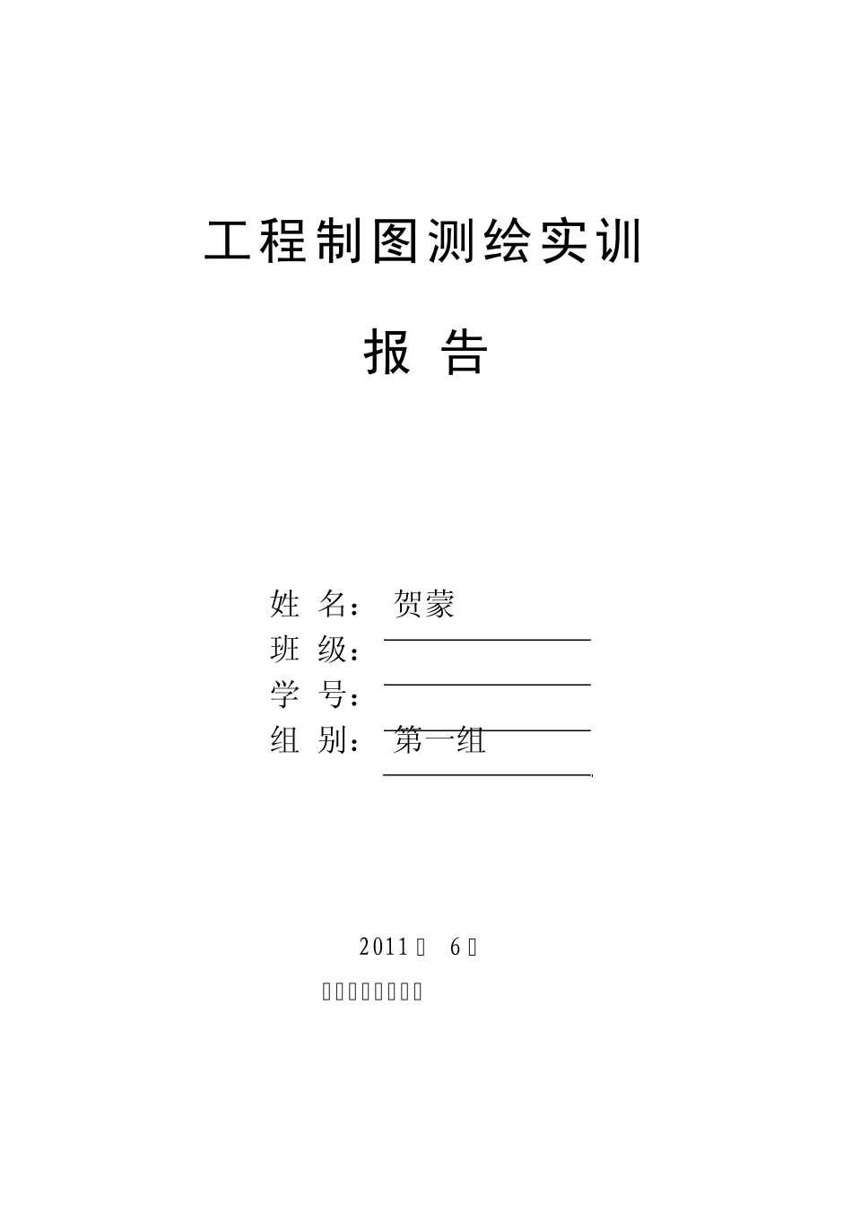 测绘实训报告格式_第1页