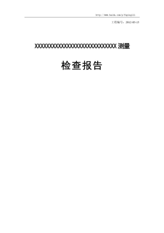 测绘检查报告