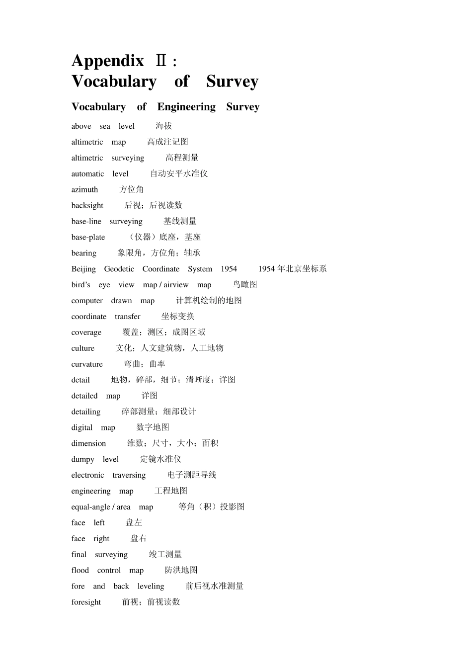 测绘英语词汇_第1页
