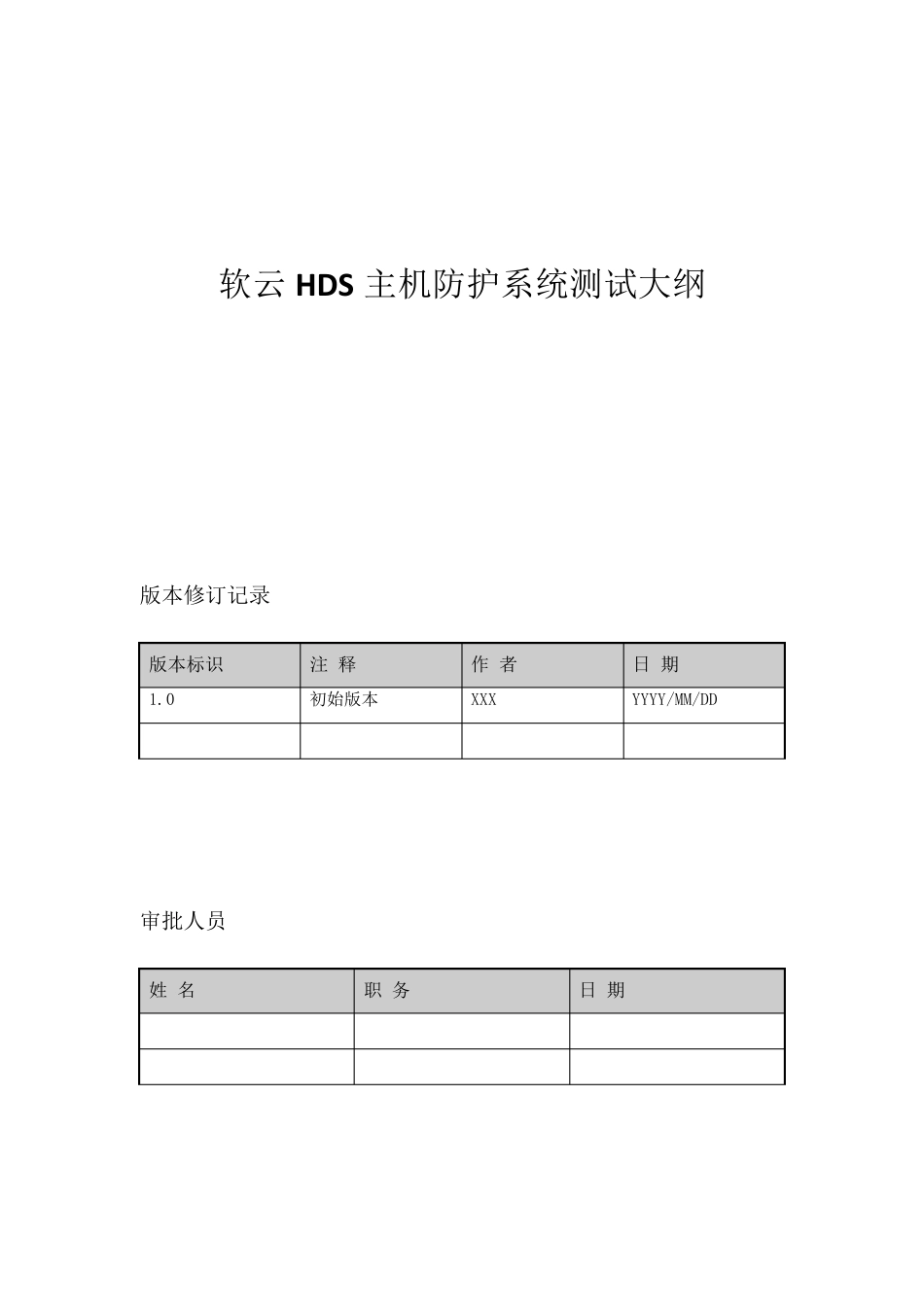 测试大纲模版_第1页