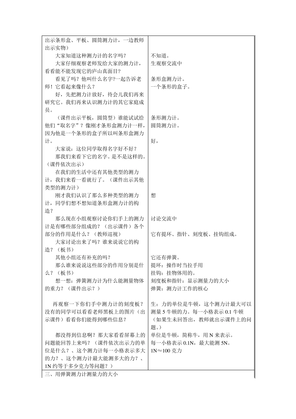 测量力的大小(详案)_第2页