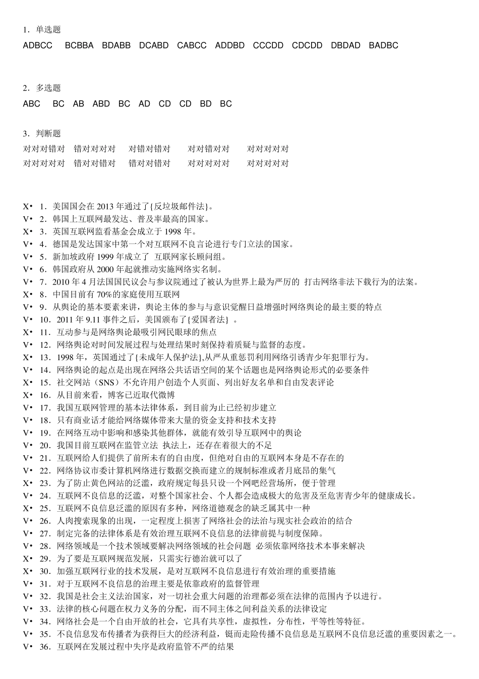 济宁市专业技术人员继续教育公需科目培训系统在线考试答案(2014年)_第1页