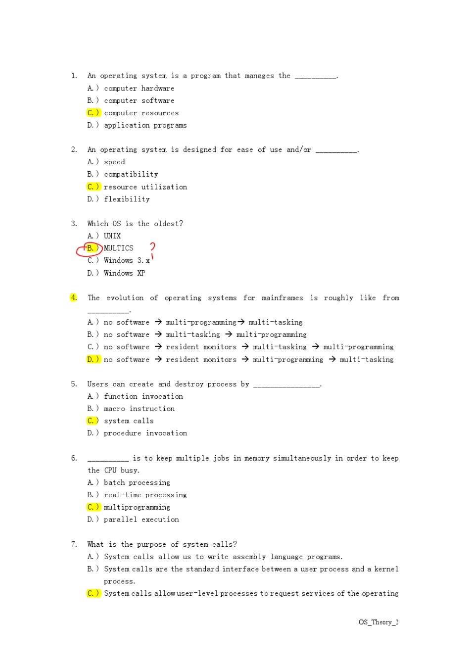 浙江大学2005–2006学年秋季学期《操作系统原理》课程试卷及答案_第2页