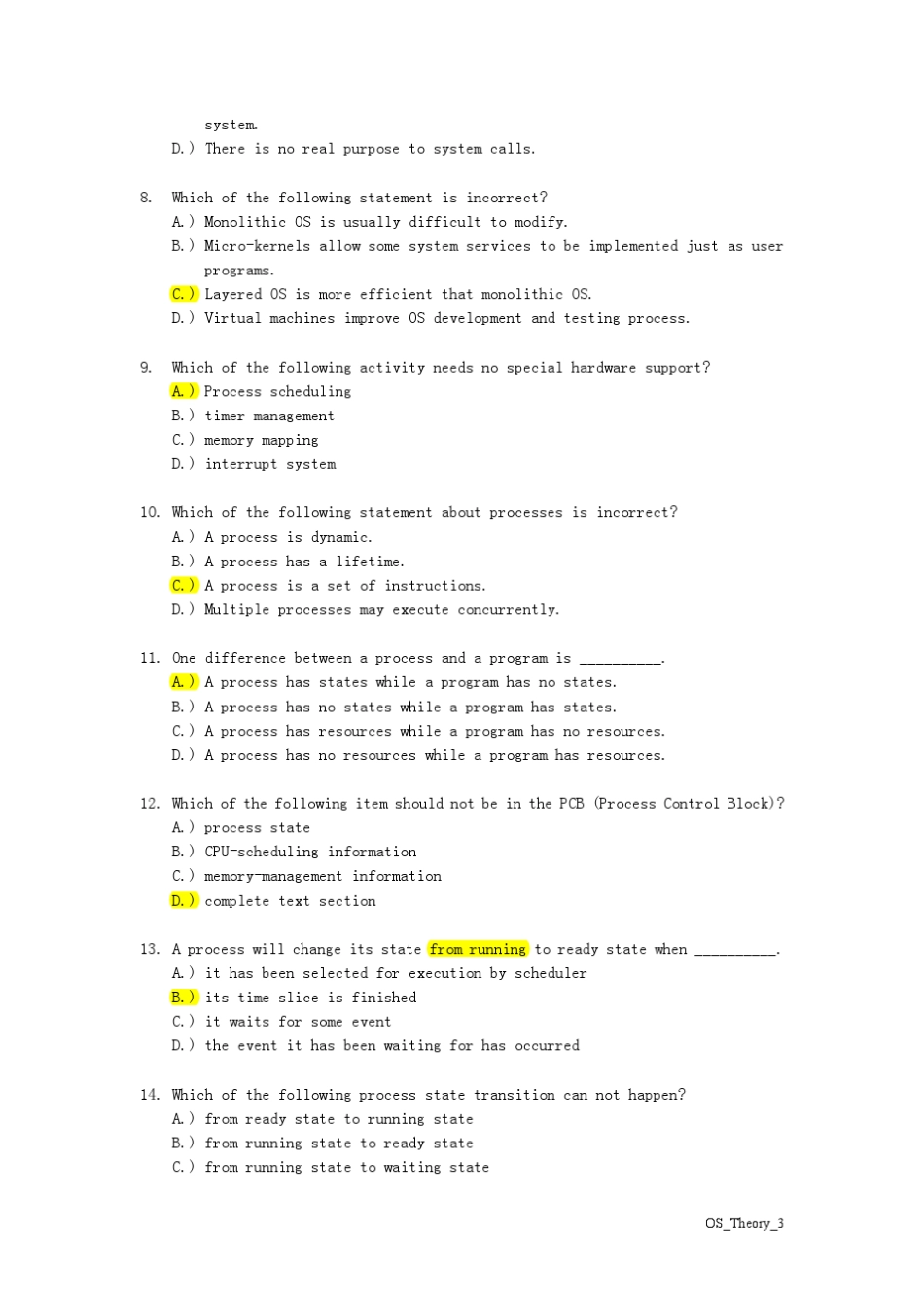 浙江大学2005–2006学年秋季学期《操作系统原理》课程试卷及答案_第3页