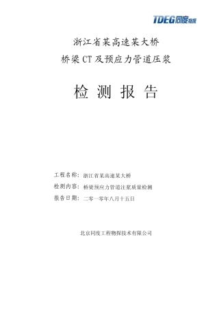 浙江某旧桥检测报告分享