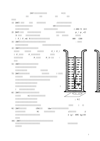 浮力重难点,易错题目