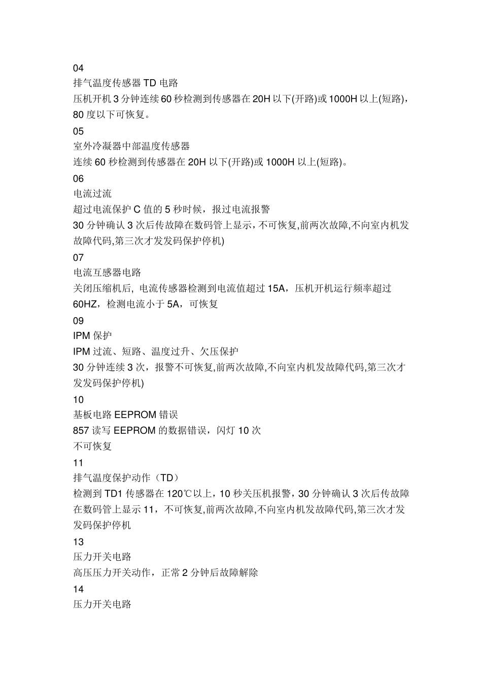 海尔空调常见故障及处理方式_第3页