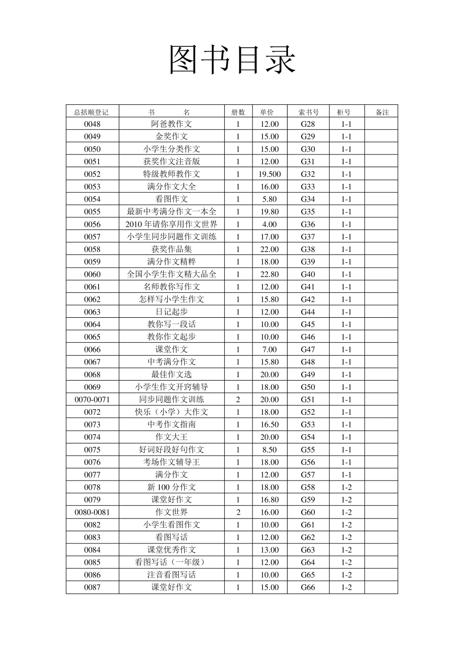 海座小学图书目录_第2页