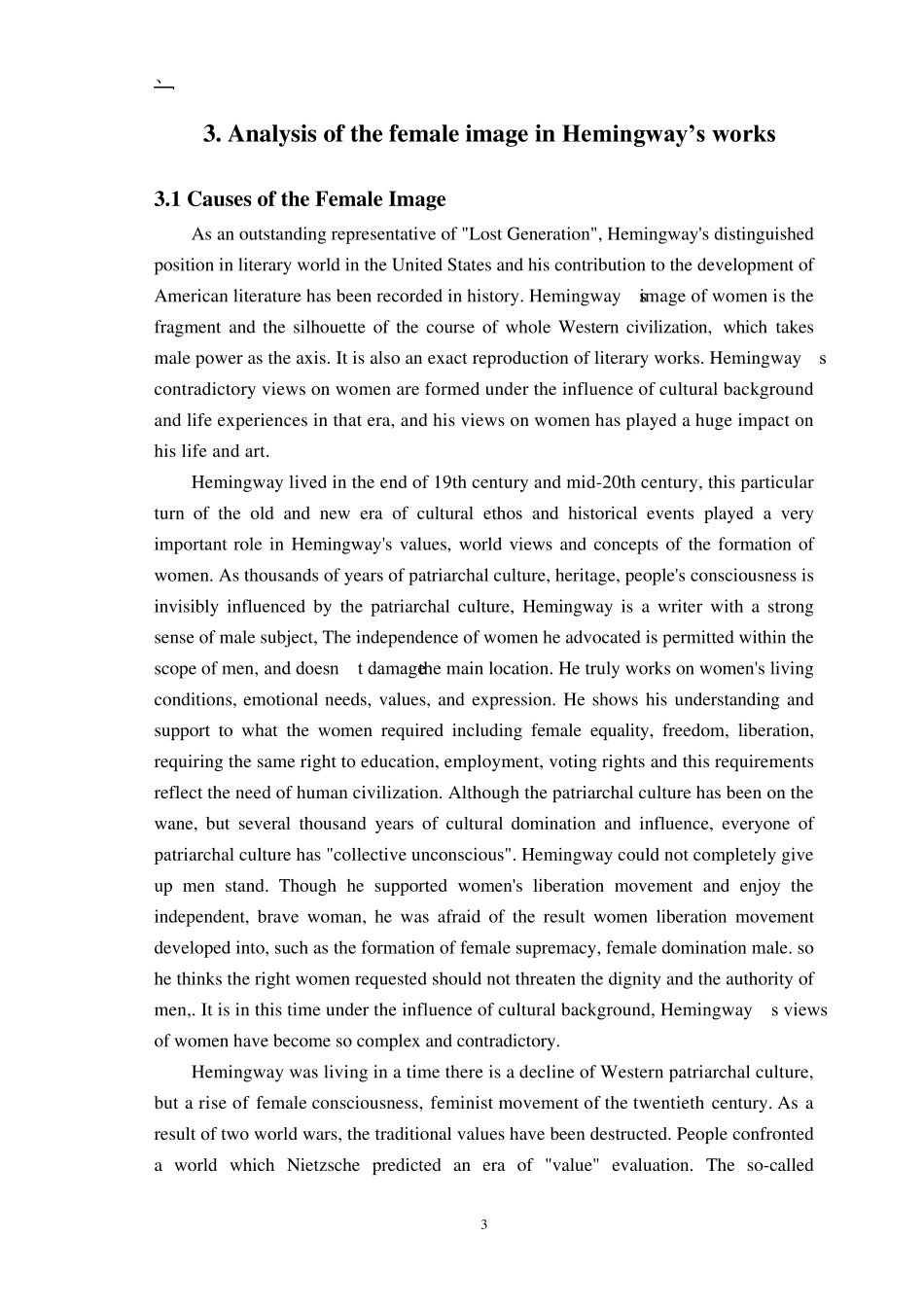 海明威女性分析：英语版_第3页