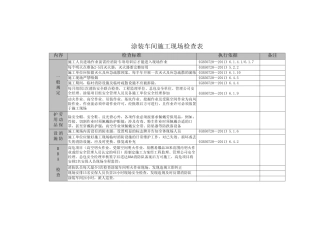 涂装车间检查表