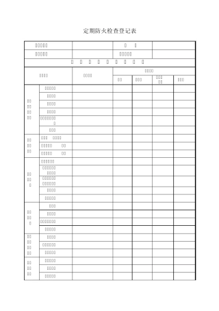 消防“四个能力建设常用表格、记录示例”
