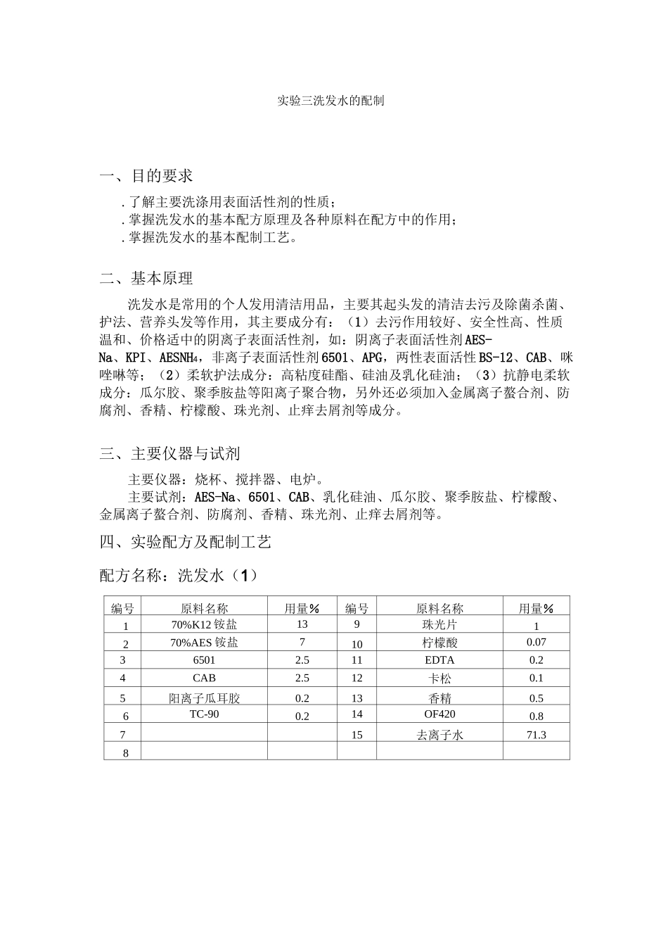 洗发水的配制_第1页