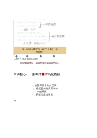 七年级语文之记叙文：概括(高度概括法)