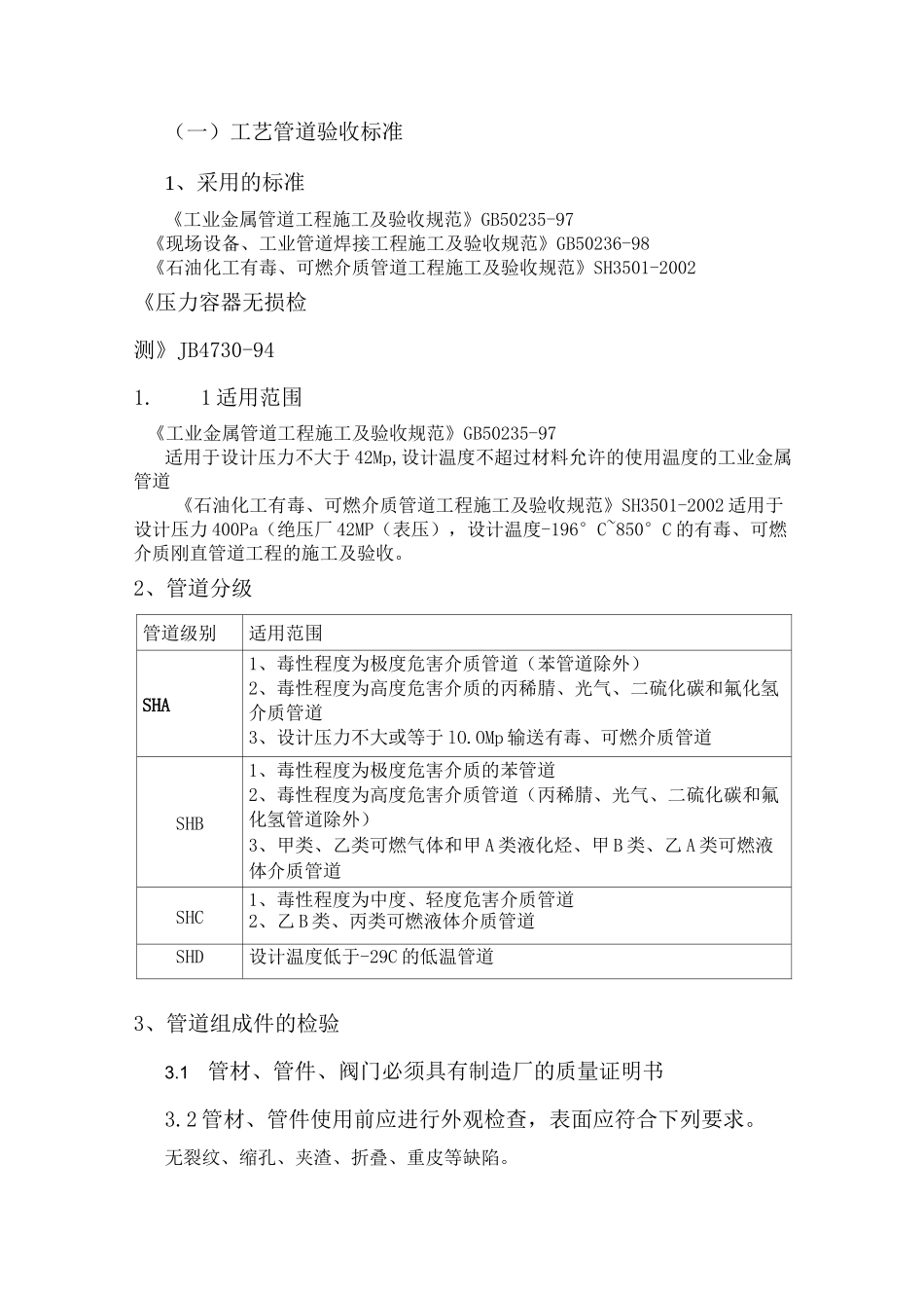 压力管道验收规范标准_第1页