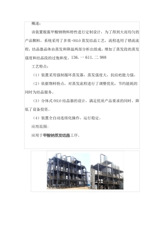 甲酸钠专用蒸发结晶装置