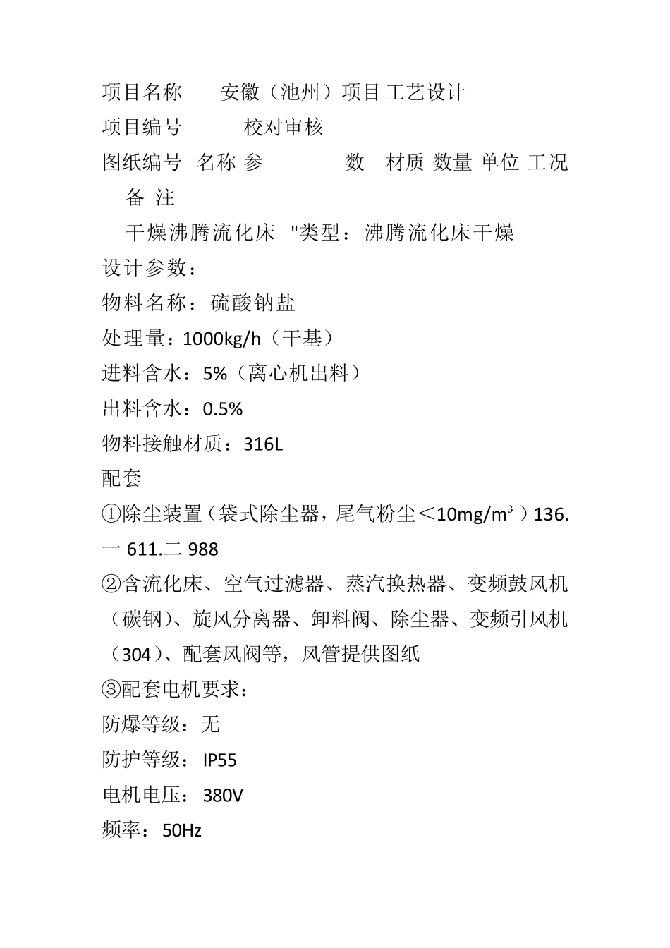 硫酸钠盐沸腾流化床干燥机_第1页