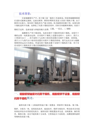硫酸钡双轴桨叶闪蒸干燥机硫酸钡烘干设备  高效节能