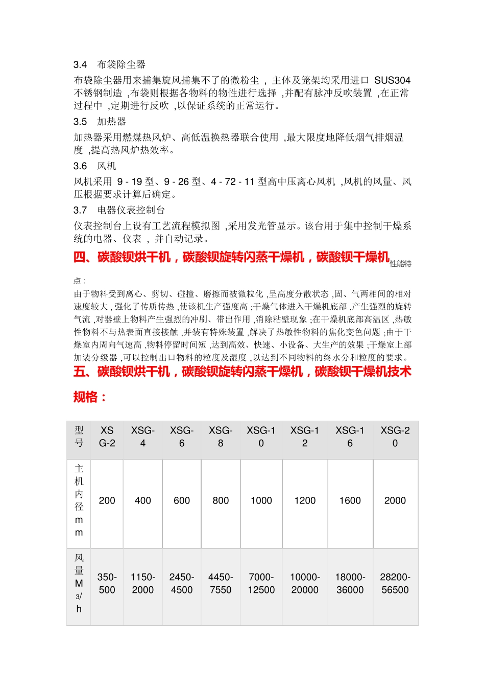碳酸钡烘干机,碳酸钡旋转闪蒸干燥机    高效率_第2页