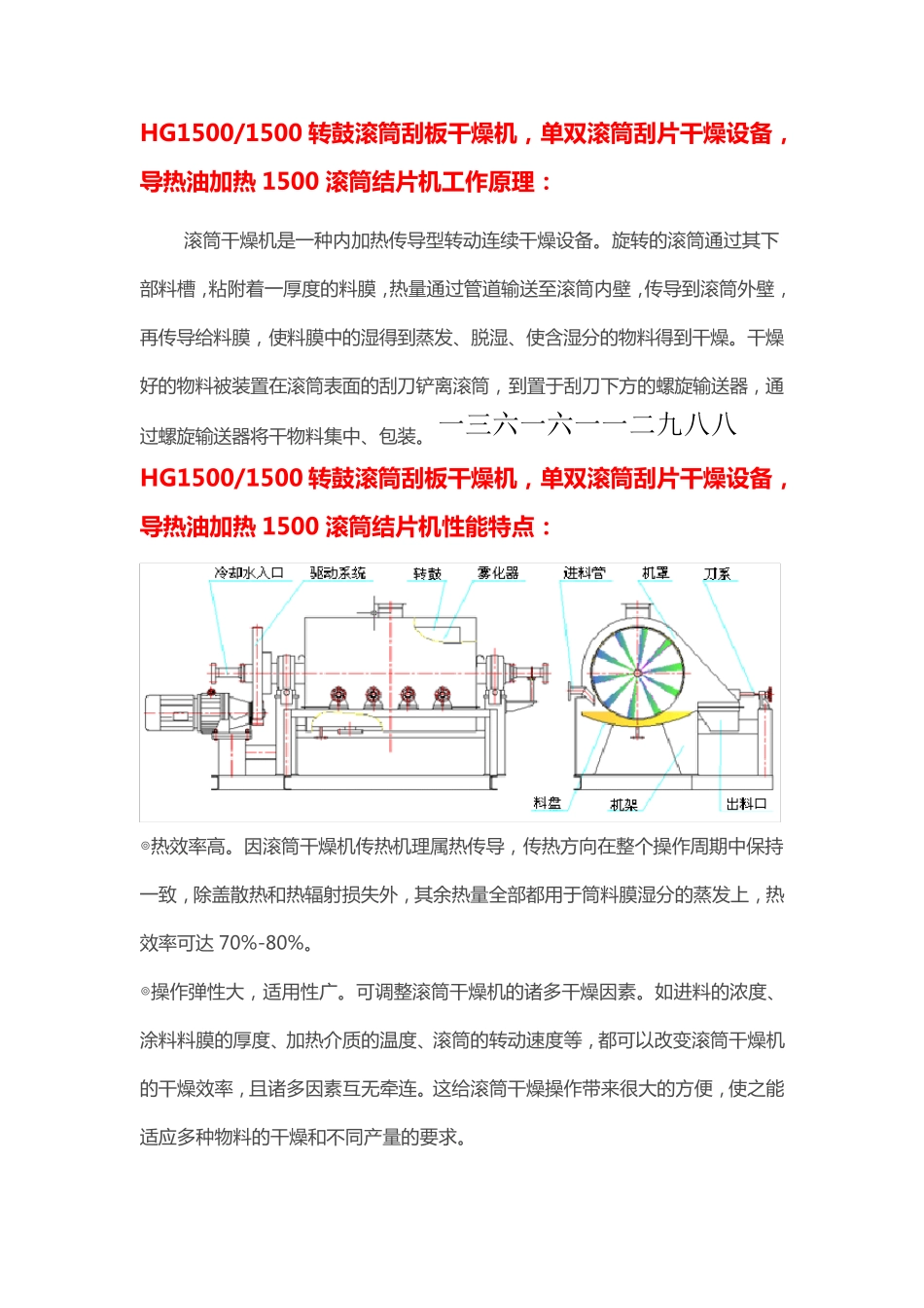 转鼓滚筒刮板干燥机   HG15001500   导热油加热_第1页